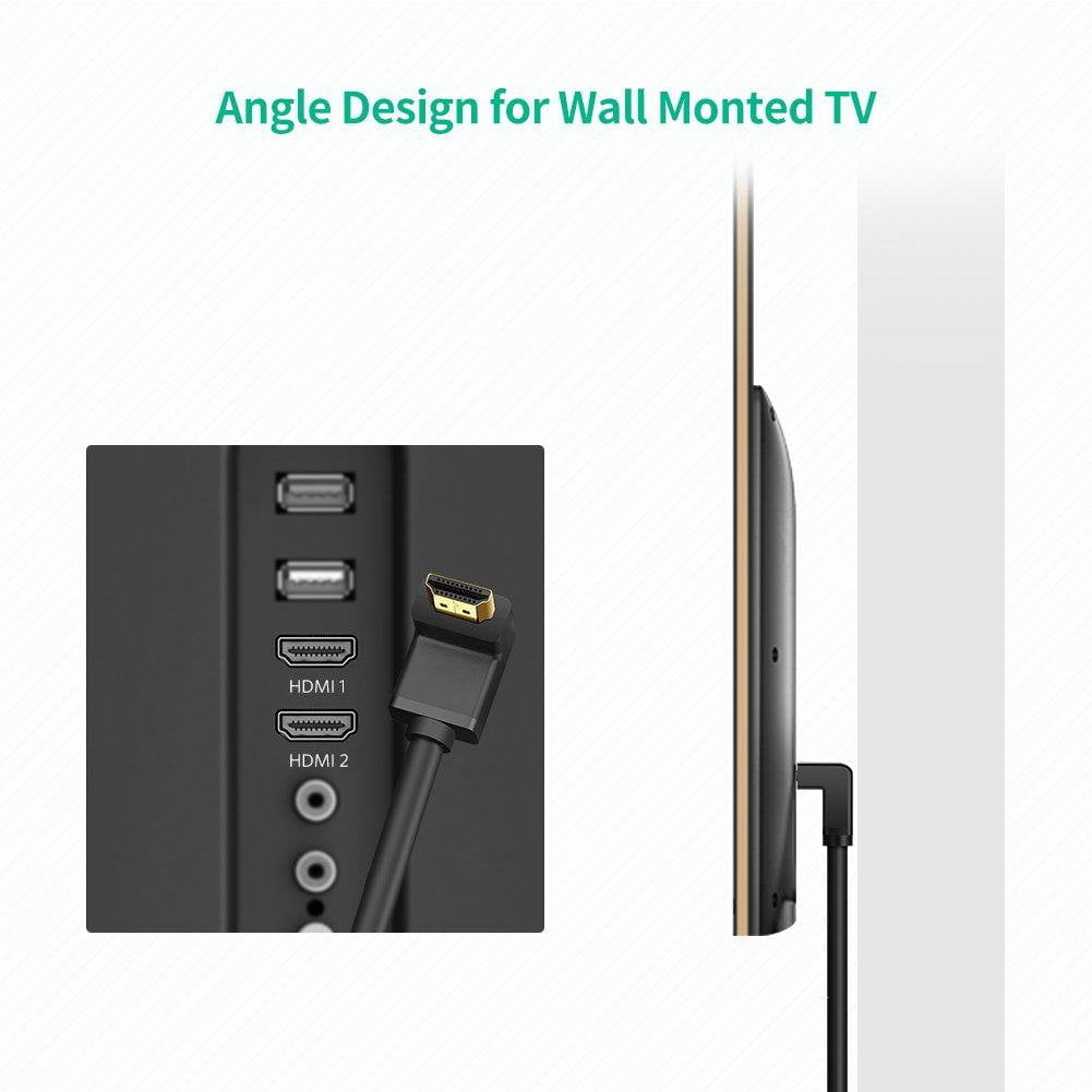 Cáp HDMI 1.4 dài 1M  Bẻ Góc Ugreen 10172