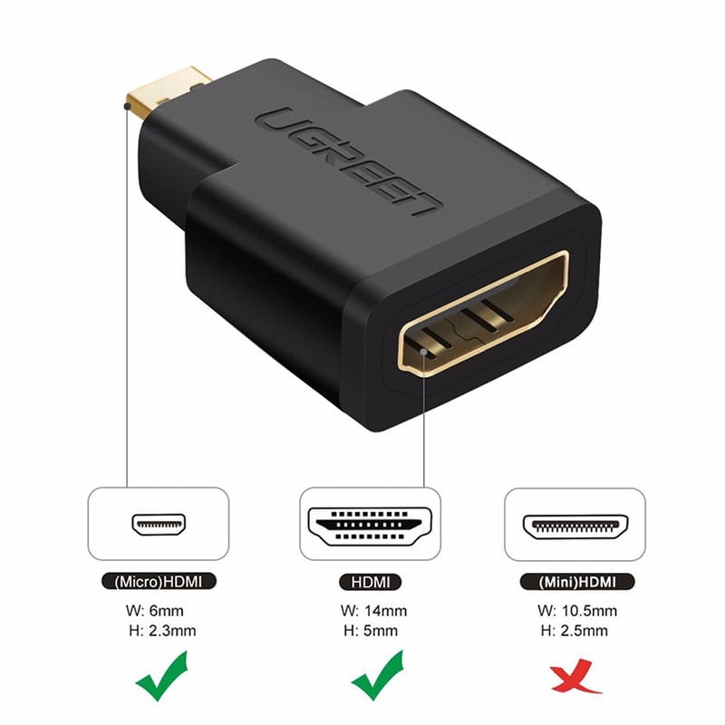 Đầu chuyển Micro HDMI to HDMI Ugreen 20106
