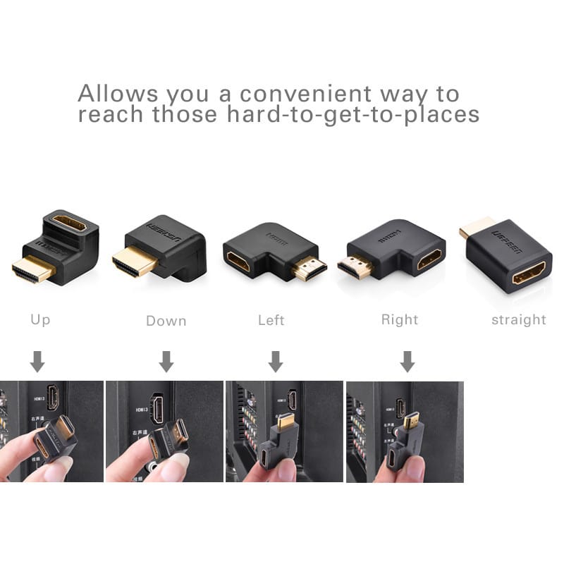 Đầu nối HDMI góc 90 Ugreen 20109, 20110
