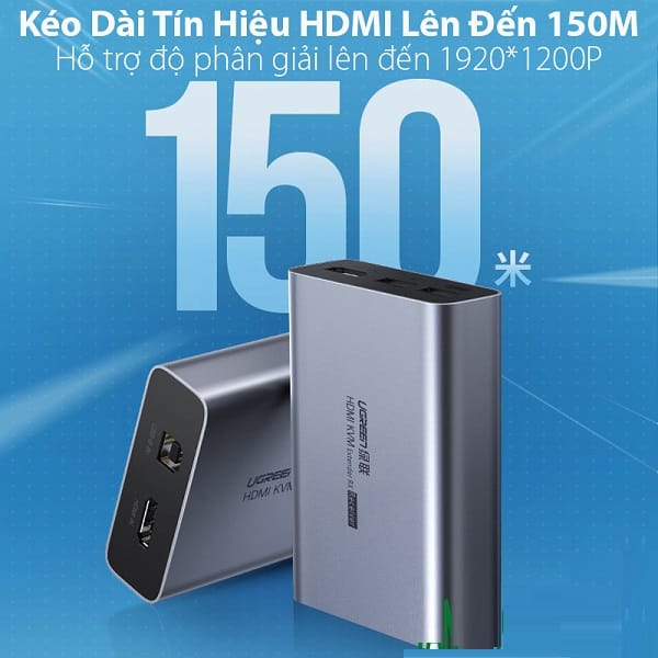 Bộ khuếch đại HDMI 150m Ugreen 70438 (cục nhận)