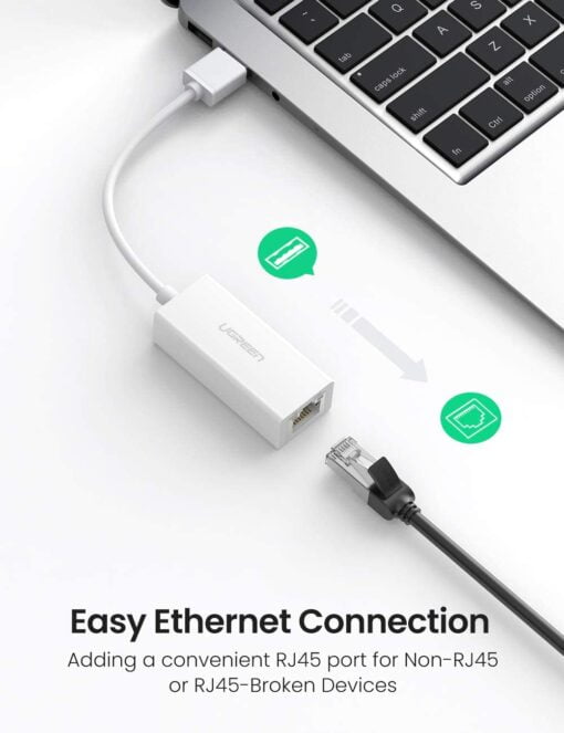 Dây cáp USB 2.0 sang Lan RJ45 vỏ nhựa Ugreen