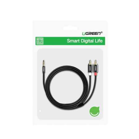 Cáp âm thanh 1 ra 2 RCA 1M Ugreen 10749