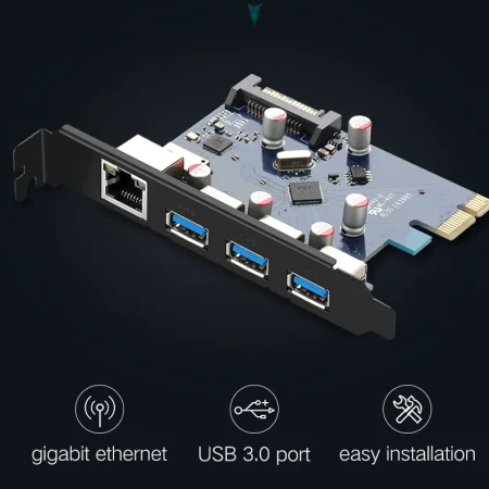 Card PCI sang 3xUSB 3.0 và Lan Ugreen 30775