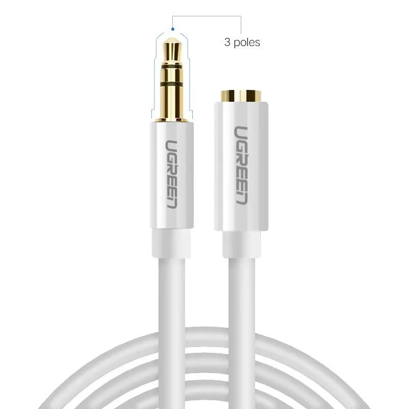 Dây cáp nối dài âm thanh AUX 3.5mm Ugreen AV118 | 1m – 3m