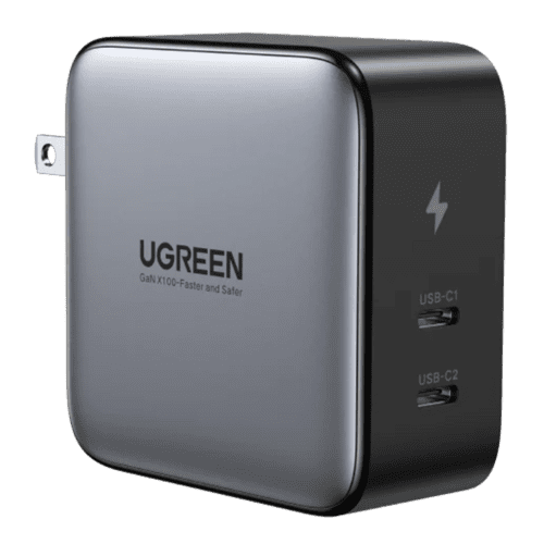 Củ sạc 100W Ugreen 40795 GaN Nexode 2 cổng cho điện thoại, laptop, máy tính bảng