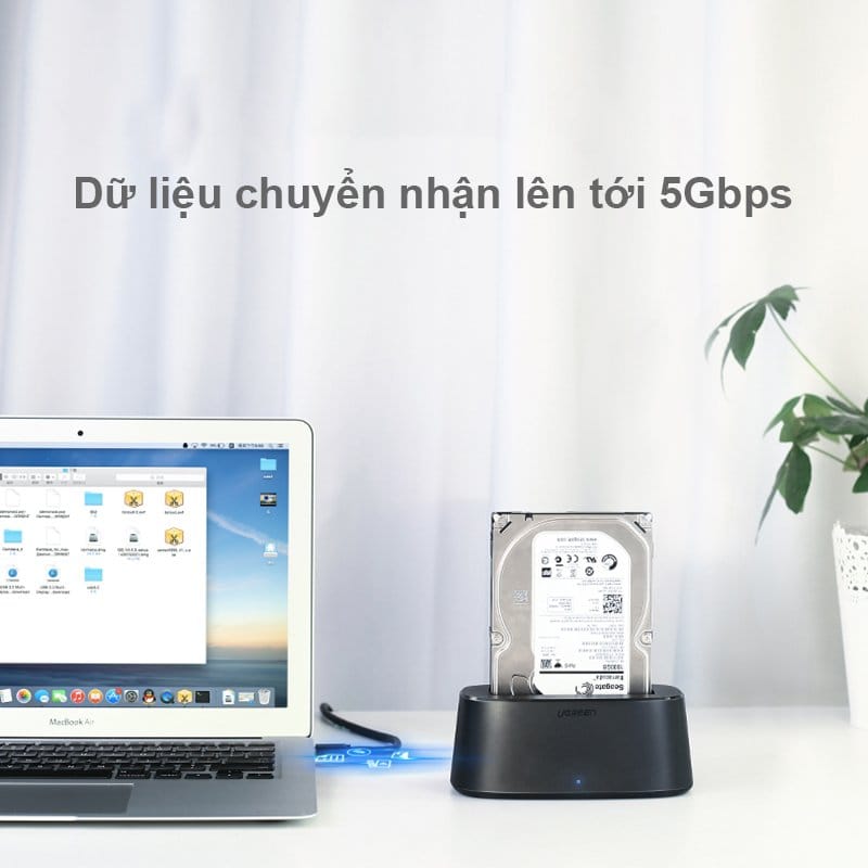 Dock HDD/SSD 2 Cổng SATA 2.5/3.5″ Ugreen 50742