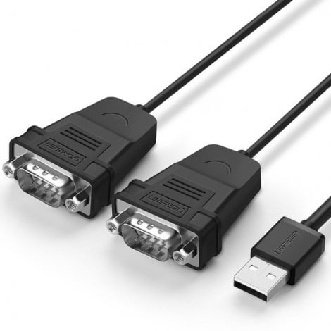 Dây cáp USB 2.0 sang 2 COM RS232 Ugreen 30769