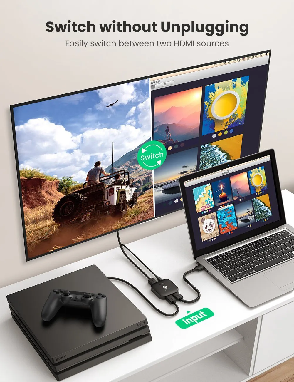 Bộ gộp HDMI chuẩn 2.0 2 ra 1 Ugreen 80126