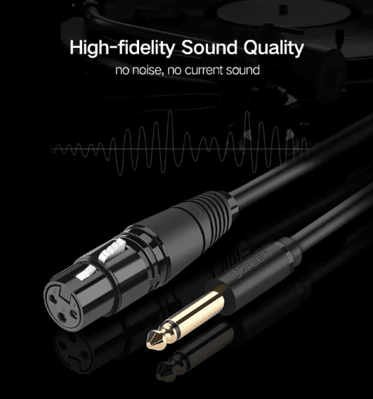 Dây cáp 6.5mm ra canon XLR Ugreen AV131 (chống nhiễu)
