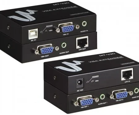 Bộ khuếch đại VGA sang LAN MT-Viki MT-200T 200m (VGA âm, LAN âm, Full HD)