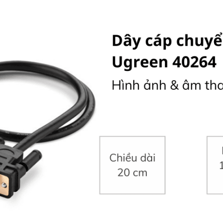 Cáp chuyển VGA to HDMI Ugreen 40264