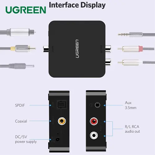 Bộ chuyển quang, optical, Coaxial to RCA Ugreen 30523
