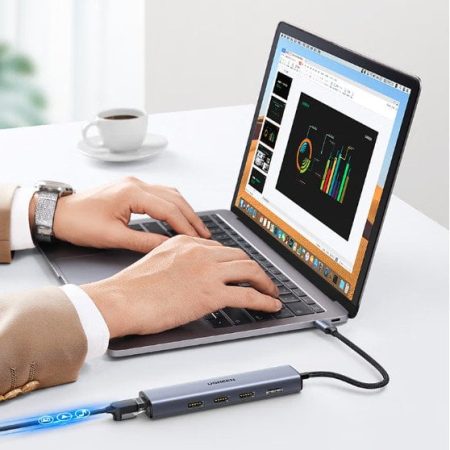Bộ chuyển Type c to HDMI +  USB 3.0 + Lan Gigabit Ugreen 20934