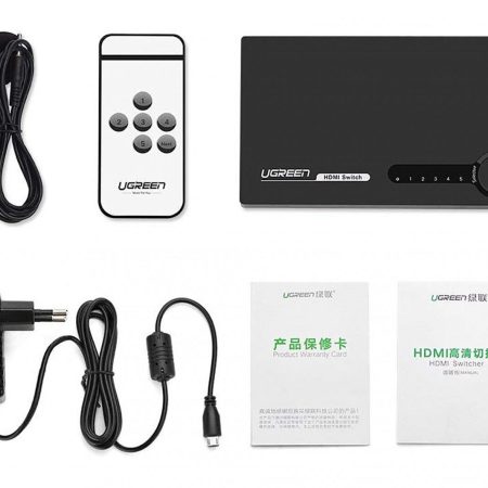 Bộ gộp HDMI 5 ra 1 hỗ trợ 3D full HD Ugreen 40205