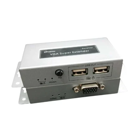 Bộ khuếch đại VGA sang LAN Dtech DT-7044 100m (VGA âm, LAN âm, Full HD)