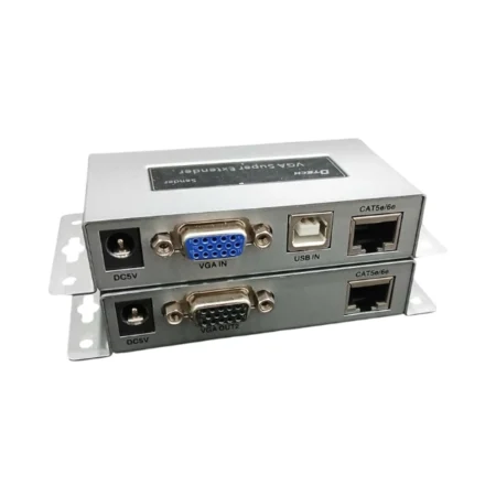 Bộ khuếch đại VGA sang LAN Dtech DT-7044 100m (VGA âm, LAN âm, Full HD)