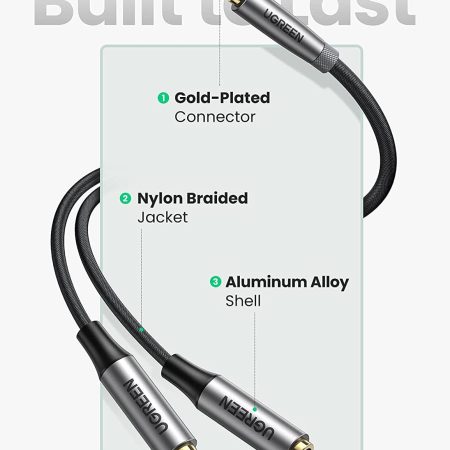 Dây cáp chia âm thanh 3.5mm 1 ra 2 Ugreen 50253