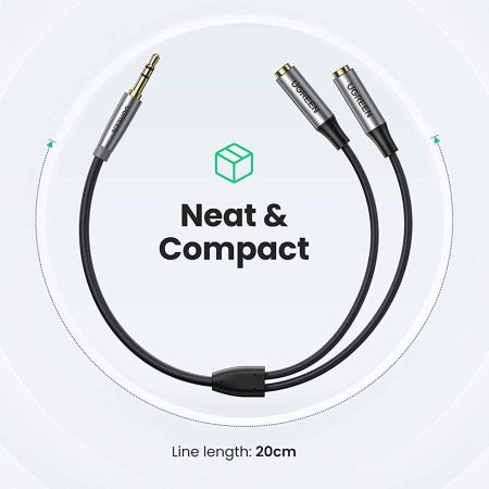 Cáp chia âm thanh 3.5mm 1 ra 2 Ugreen 50253