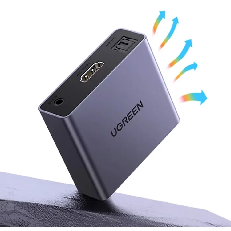 Bộ chuyển đổi tách âm thanh HDMI ra HDMI kèm Audio 3.5mm và Optical (SPDIF) Ugreen 60649