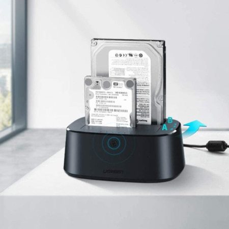 Hộp đựng ổ cứng Docking 2.5/3.5inch Sata/USB 3.0 hỗ trợ 12TB Ugreen 50857