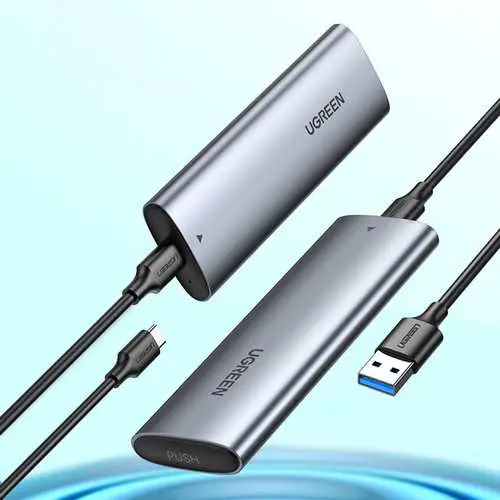 Hộp ổ cứng Ugreen CM400  (Hỗ trợ chuyển đổi & kết nối M.2 SATA/NVMe tốc độ cao 10Gbps)