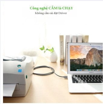 Cáp chuyển USB to DB25 Parallel dài 2m Ugreen 20224