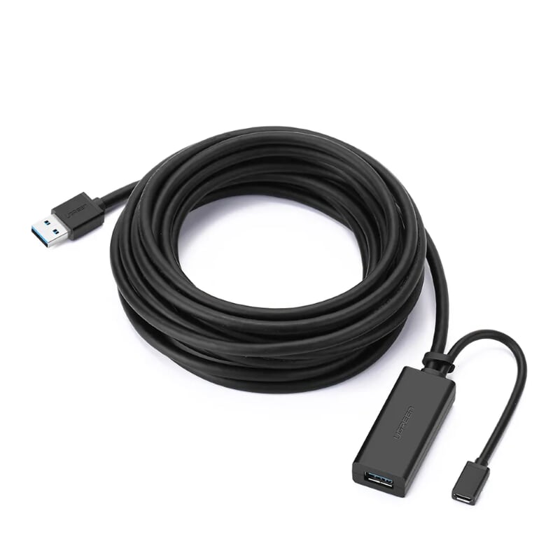 Dây cáp nối dài USB 3.0 Ugreen US175 có chipset khuyếch đại (1 USB 3.0 dương+1 USB 3.0 âm+1 nguồn)