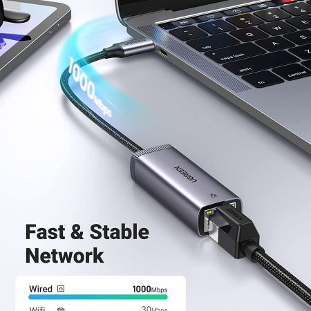Dây cáp USB Type-C sang LAN 1Gbps Ugreen 40322