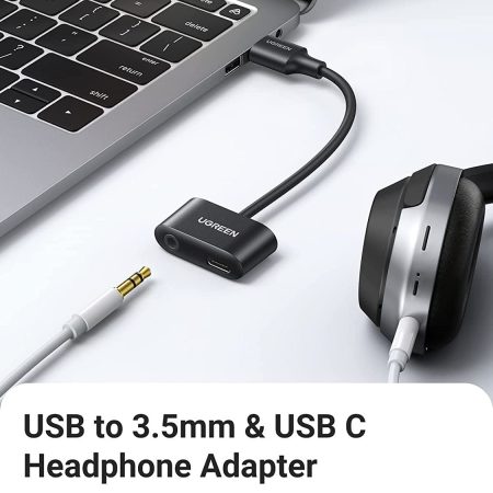 Dây cáp USB sang Type-C Jack Autio 3.5mm Ugreen 80897