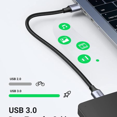 Cáp USB 3.0 dài 2m vỏ nhôm Ugreen 80791