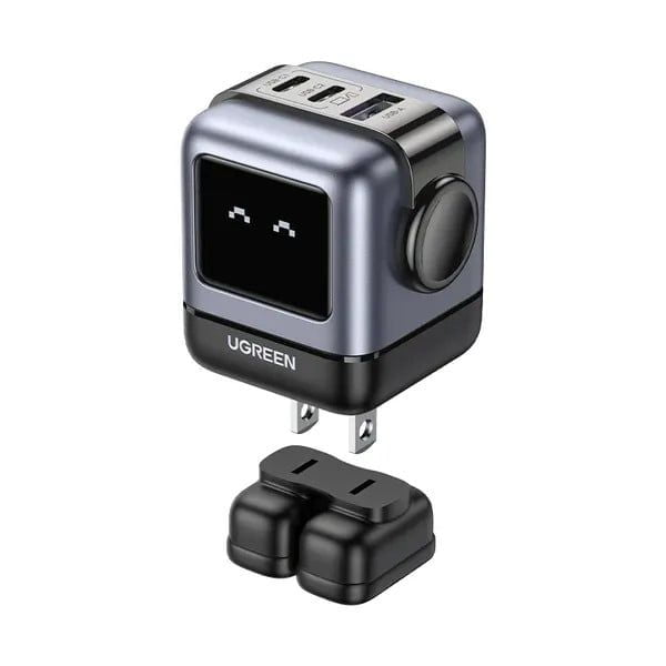 Củ sạc Robot RG 65W Ugreen 15570 GaN Nexode 3 cổng cho điện thoại, laptop, máy tính bảng