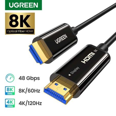 Cáp HDMI 2.1 sợi quang dài 40m hỗ trợ 8K/60Hz 4K/120Hz Ugreen 50400