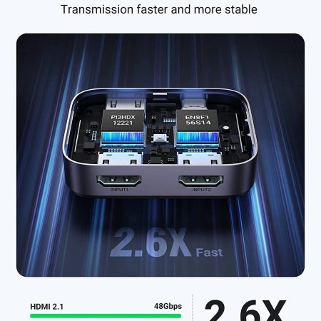 Bộ gộp HDMI 2 ra 1 hỗ trợ 8k@60hz Ugreen 90385