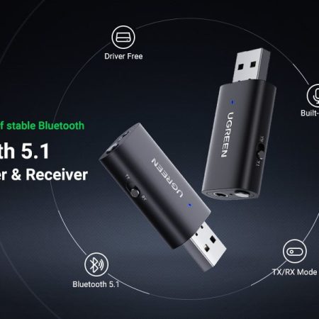 Bộ thu phát Bluetooth 5.1 2 trong 1 Bộ điều hợp Bluetooth không dây Ugreen 60300