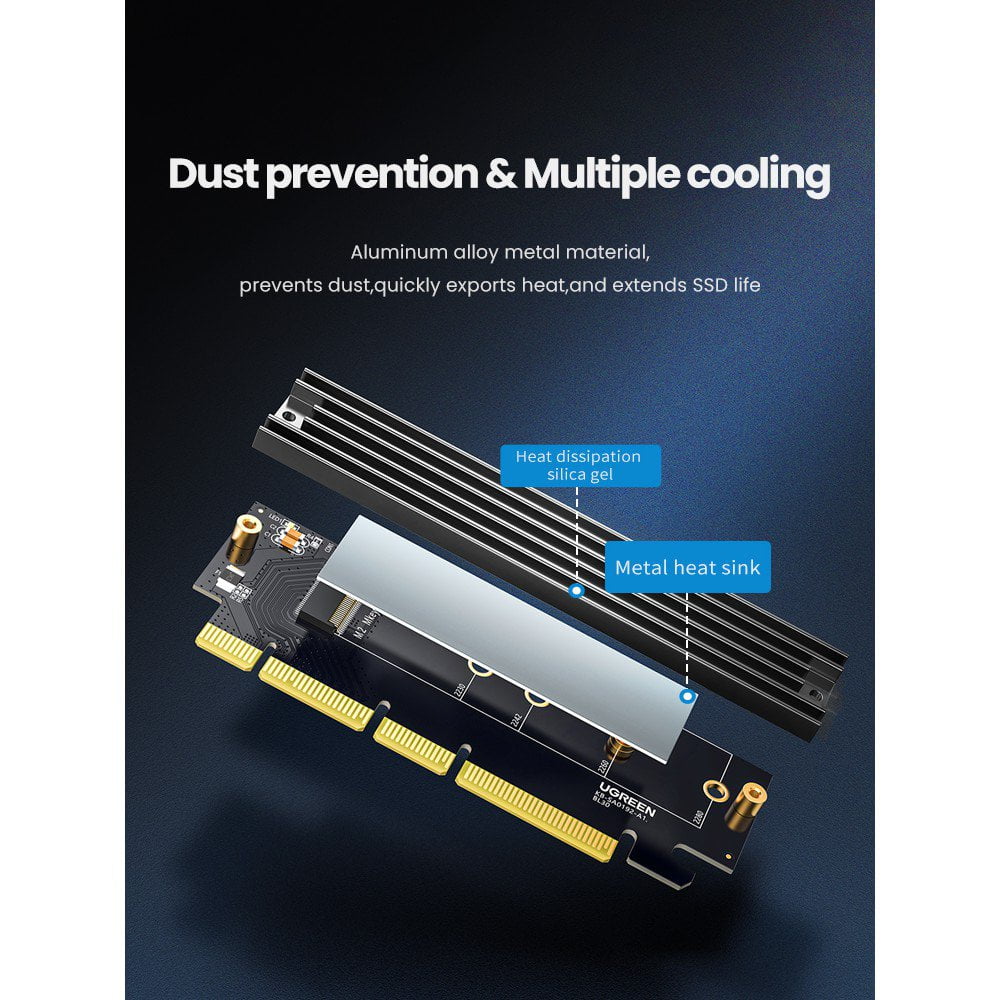 Card chuyển đổi NVMe M.2 to PCI-E 3.0 Ugreen 70504