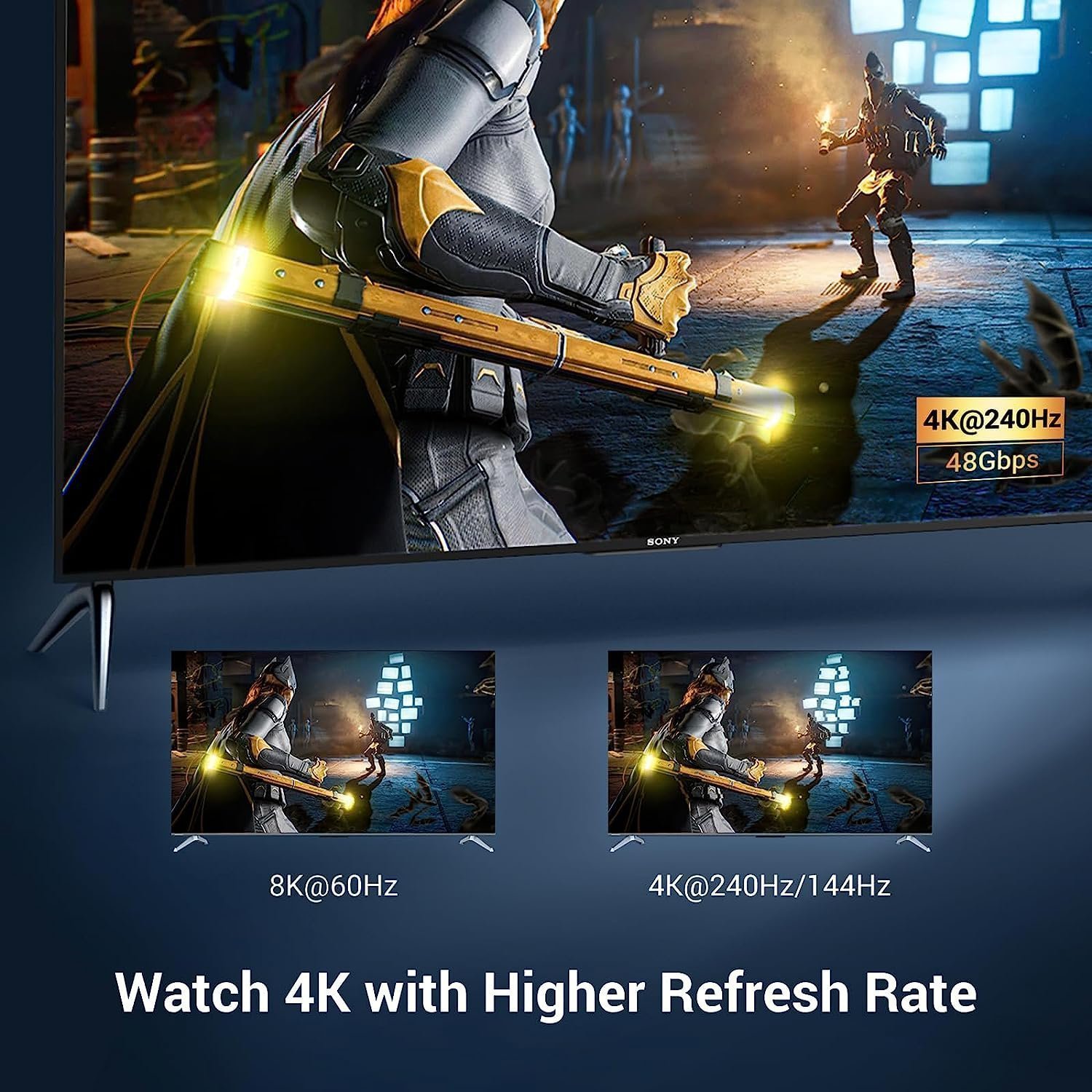Cáp HDMI 2.1 dài 1m chuẩn 8K@60MHz Ugreen 40178