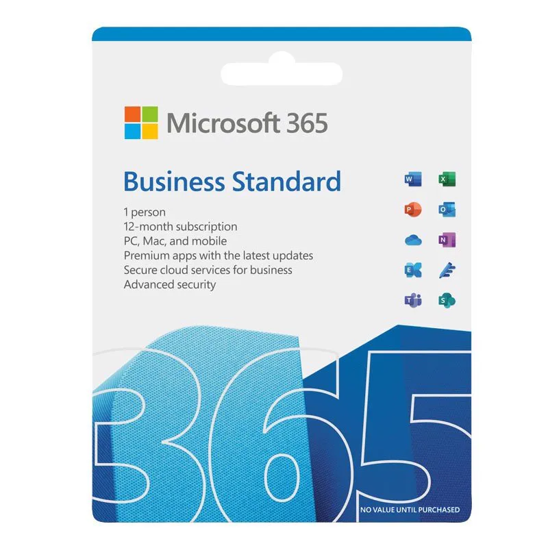 Phần mềm Microsoft 365 Business Standard (1 người, 1 năm, PC/Mac và mobile, Office)