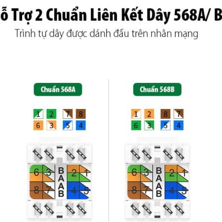 Hạt mạng RJ45 âm tường Cat6 Ugreen 30844