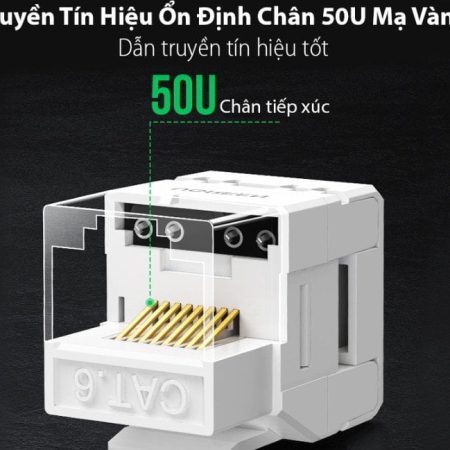 Hạt mạng RJ45 âm tường Cat6 Ugreen 30844