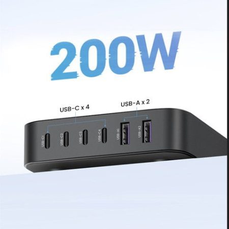 Củ sạc nhanh Nexode 200W GaN II USB Type-C x4 / USB Type-A x2 Ugreen 40913