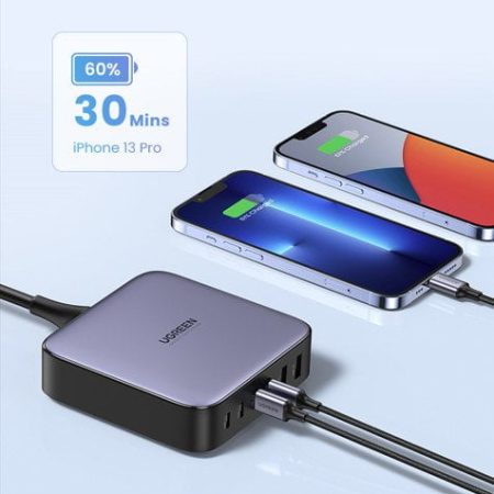 Củ sạc nhanh Nexode 200W GaN II USB Type-C x4 / USB Type-A x2 Ugreen 40913