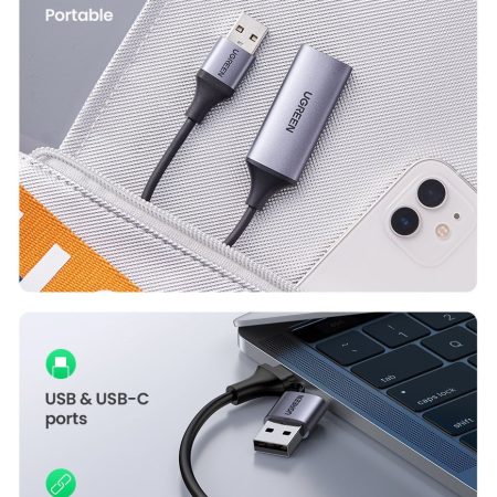 Thiết bị ghi hình HDMI to USB 2.0 / Type-C Ugreen 40189
