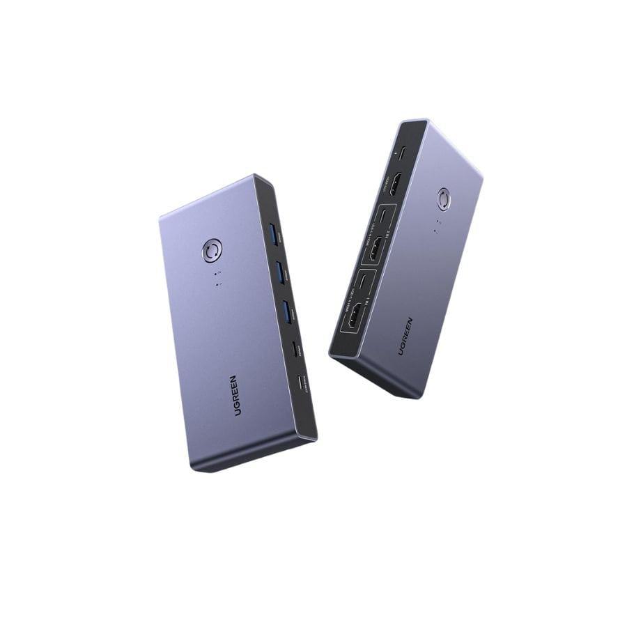 Bộ gộp HDMI 2 vào 1 ra màu đen hỗ trợ KVM 8K Ugreen 25961