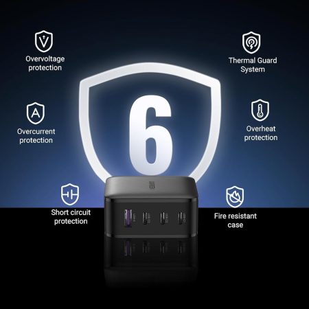 Củ sạc nhanh 65W GaN 3 USB-C và 1 USB Type-A PD3.0 Ugreen 70773