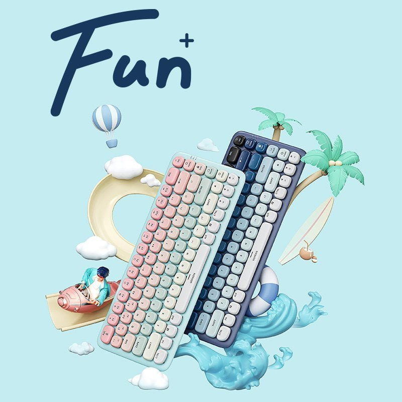 Bàn phím cơ học chế độ kép Bluetooth/USB-C Ugreen 90755 KU101