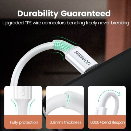 Dây sạc USB-A sang Lightning Ugreen US291 (chứng nhận MFI của Apple)