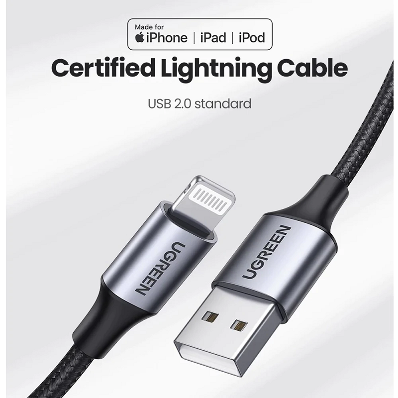 Dây sạc USB-A sang Lightning Ugreen US291