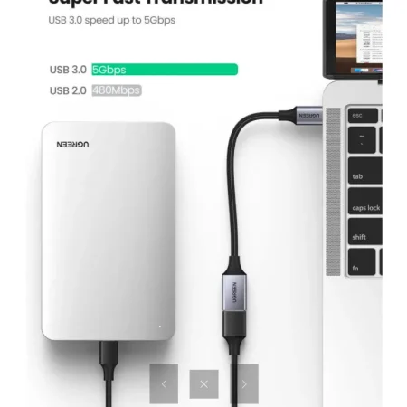 Dây cáp USB Type-C sang USB 3.0 Ugreen 70889 hỗ trợ OTG