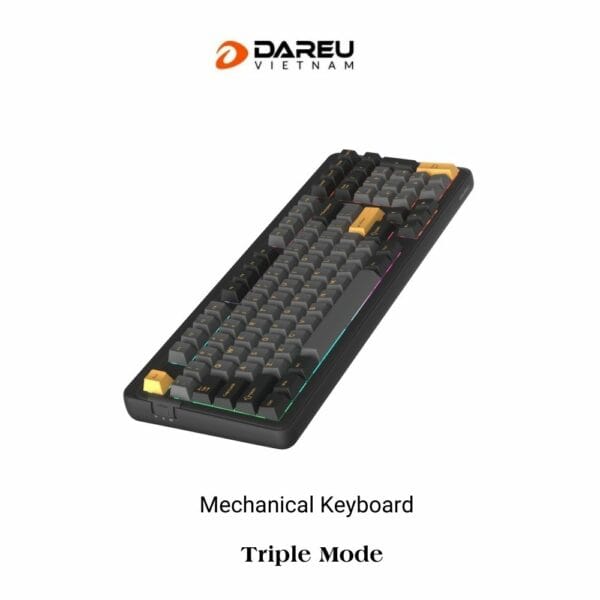 Bàn phím cơ không dây gaming DAREU EK98 PRO (Triple mode, Cherry profile PBT, RGB)