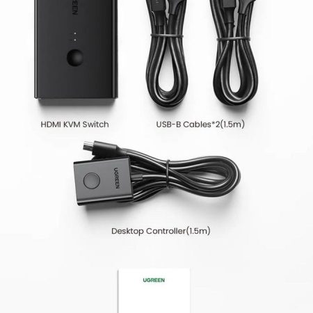 Bộ chuyển đổi KVM Switch HDMI 2 vào 1 Ugreen 90478